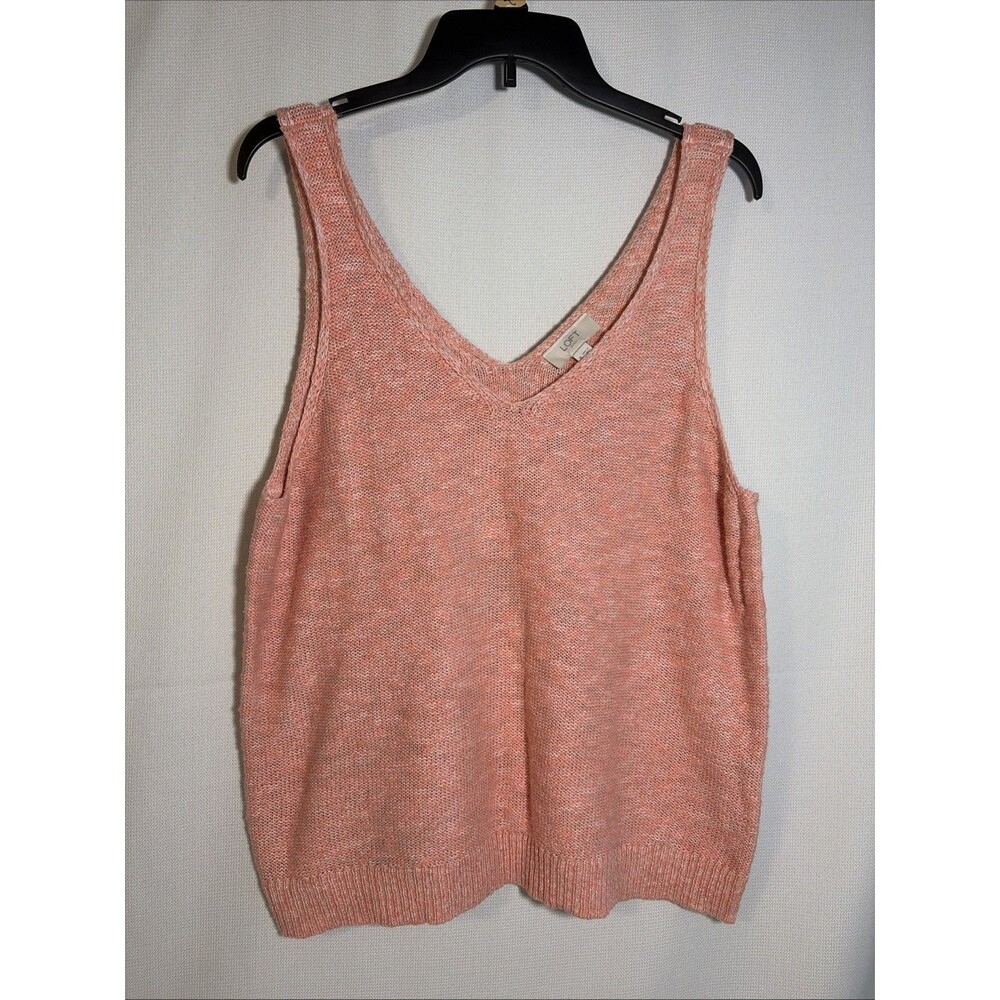 Loft Outlet Women’s XL Sleeveless Knit Top Peach